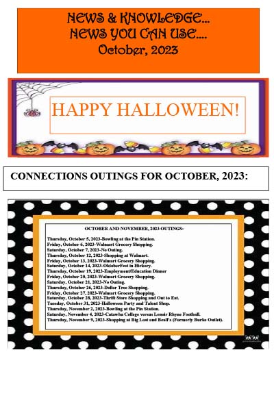 Connections clubhouse October Newsletter